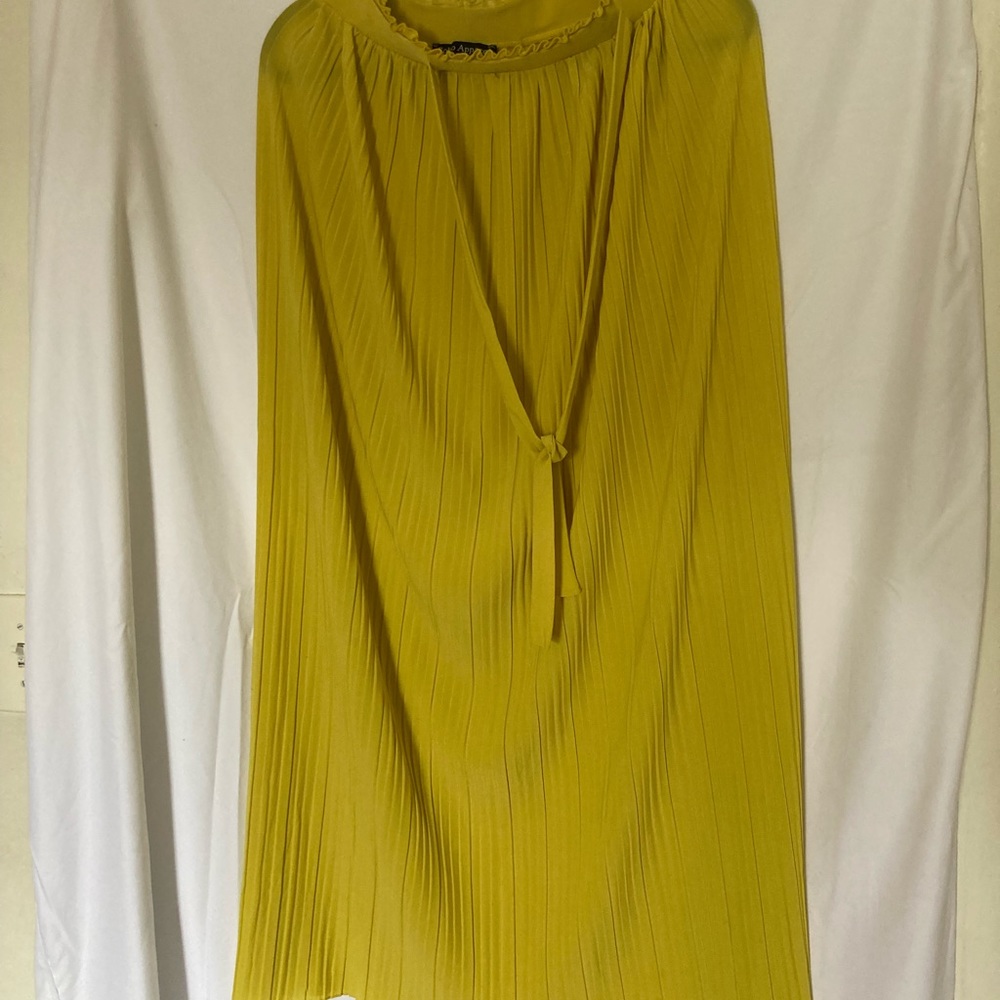 Yellow ruffled long skirt